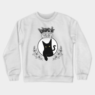 black cat Crewneck Sweatshirt